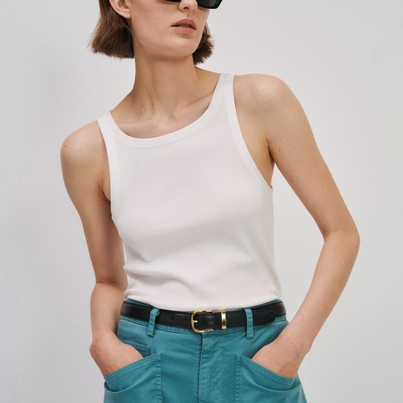 Nili Lotan Tops - Nili Lotan Cream Jennifer Rib Tank